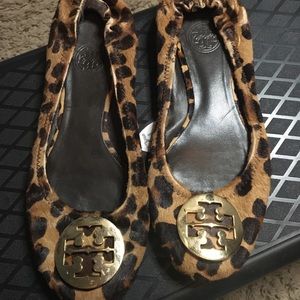 Tory Burch leopard print flats size 8